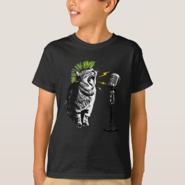 キャットパンク、楽しいグラフィックTシャツ Tシャツ