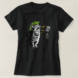 キャットパンク、楽しいグラフィックTシャツ Tシャツ