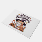 キャットパンプキンハッピーハローウィン ドアマット (アングル)