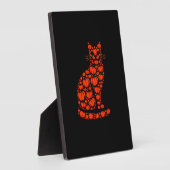 キャットパンプキンハロウィーンのカボチャのちょうちんハロウィーンメンズウーメンズK フォトプラーク (側面)