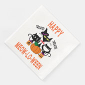 キャットパンプキンムーンハロウィーン紙ナプキンス (コーナー)