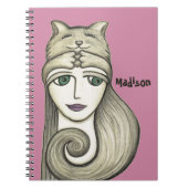 キャットパーソナライズされたハグ手帳 ノートブック (正面)