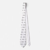 キャットパーソンタイポグラフィアート ネクタイ (正面)