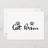 キャットパーソンタイポグラフィアート ポストカード (正面/裏面)