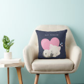 キャットパーソン文字かわいい白い子ネコちゃん寝る クッション (椅子)