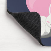 キャットパーソン文字かわいい白い子ネコちゃん寝る マウスパッド (コーナー)