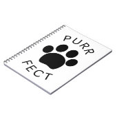 キャットパーパープルポープリント ノートブック (左側)