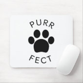 キャットパーパープルポープリント マウスパッド (マウス)