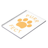 キャットパーフェクトオレンジプリンターポープリント ノートブック (左側)