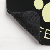 キャットパーフェクトベージュパープルポープリント マウスパッド (コーナー)