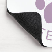 キャットパープルパープルポープリント マウスパッド (コーナー)