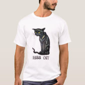 キャットヒスオフおもしろい- Black Cat Gift Tシャツ (正面)