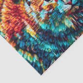 キャットヒッピーカラフルオレンジサイケデリックGroovy Art 薄葉紙 (詳細)