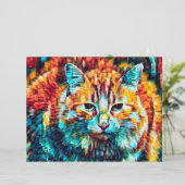 キャットヒッピーカラフルオレンジGroovy Art Decompage (スタンド正面)