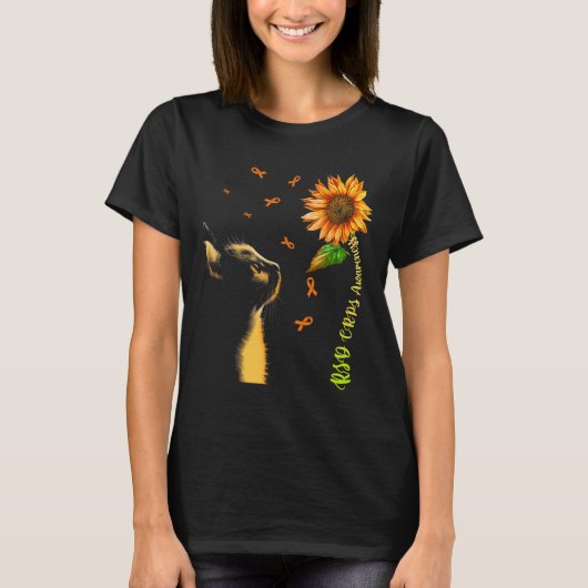 キャットヒマワリRsdCrps認識度 Tシャツ (正面)