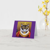 キャットビクトリアンクイーン カード (黄色い花)