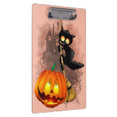 キャットビックバイパンプキンハロウィーンおもしろいキャラクター クリップボード (右)