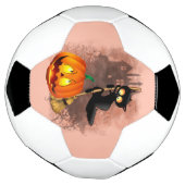キャットビックバイパンプキンハロウィーンおもしろいキャラクター サッカーボール (回転)