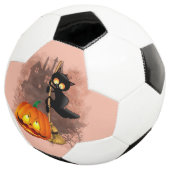 キャットビックバイパンプキンハロウィーンおもしろいキャラクター サッカーボール (3/4)