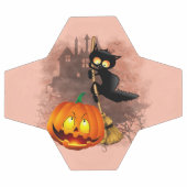 キャットビックバイパンプキンハロウィーンおもしろいキャラクター サッカーボール (フラット)