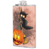 キャットビックバイパンプキンハロウィーンおもしろいキャラクター フラスク (左)