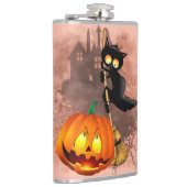 キャットビックバイパンプキンハロウィーンおもしろいキャラクター フラスク (右)