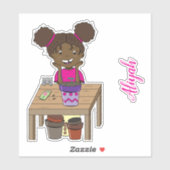 キャットビニールのステッカーパーソナライズされたをかわいい子 シール (シート)