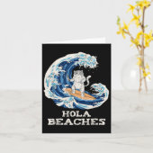 キャットビーチ日本のホラキャットサーフィン カード (黄色い花)