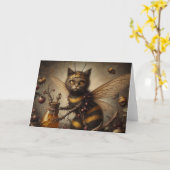 キャットビーフェアリーダークファンタジー カード (黄色い花)