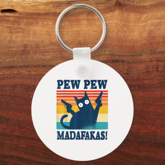 キャットピウマダファカス熱狂するキャットガン キーホルダー (正面)