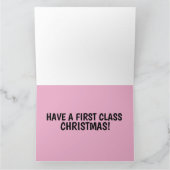 キャットピンクキャディクラシッククリスマスカード カード (内部)