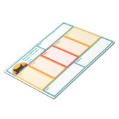 キャットピークーブーレトロサンセットウィークリープランナー ノートパッド (アングル)