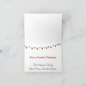 キャットフおもしろいリースナビダードホリデークリスマス シーズンカード (内部)