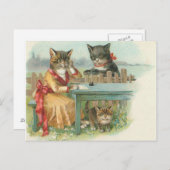 キャットファミリーのはがき ポストカード (正面/裏面)