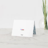 キャットファミリークリスマス,雪,漫画,おもしろい休日 カード (裏面)