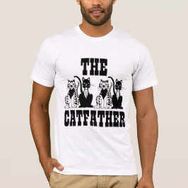 キャットファーザーおもしろいパパTシャツ Tシャツ