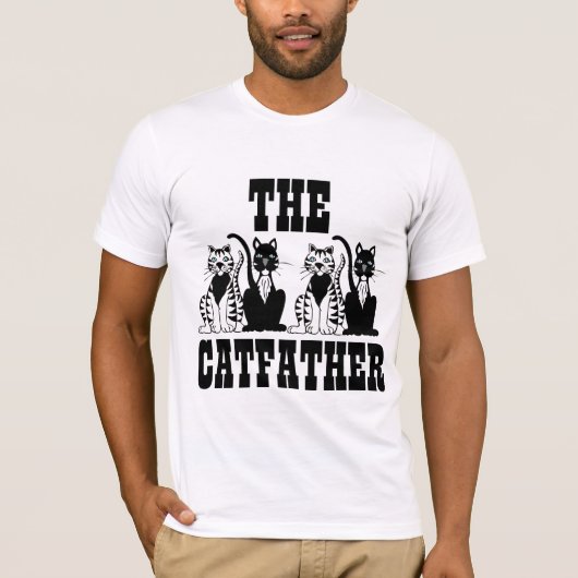 キャットファーザーおもしろいパパTシャツ Tシャツ (正面)