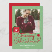 キャットファーベビーカスタムフォトクリスマスカード シーズンカード (正面/裏面)