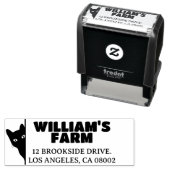 キャットファームビジネスユニークかわいい差出人住所 セルフインキングスタンプ (インサイチュ)