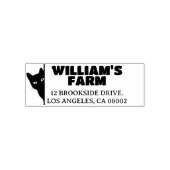 キャットファームビジネスユニークかわいい差出人住所 セルフインキングスタンプ (デザイン)