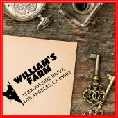 キャットファームビジネスユニークかわいい差出人住所 セルフインキングスタンプ