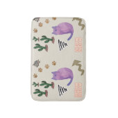 キャットフィッシュサボテン前足ニャーシャワーマットバスルーム バスマット (正面縦)