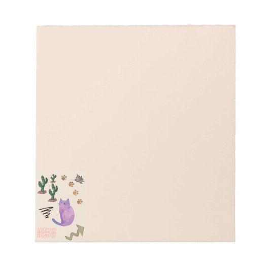 キャットフィッシュサボテン ノートパッド (正面)