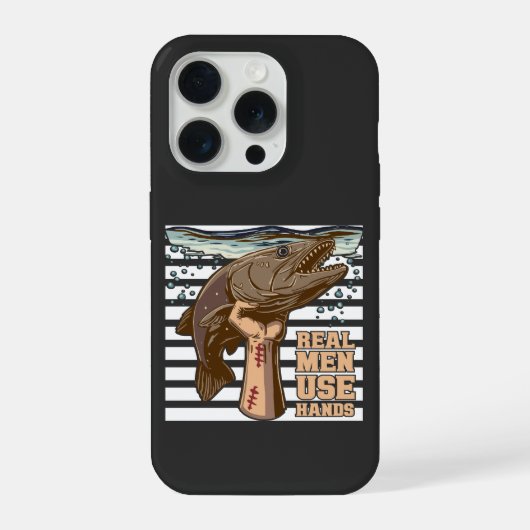 キャットフィッシュ用の素手漁は本物の男 iPhoneケース (裏面)