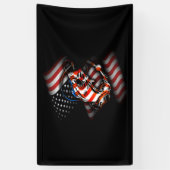 キャットフィッシングアメリカ国旗 – Catfish Angler 横断幕 (縦)