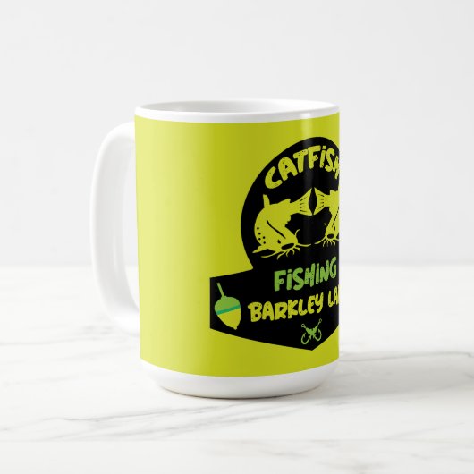 キャットフィッシングレイクバークレケンタッキー コーヒーマグカップ (正面左)