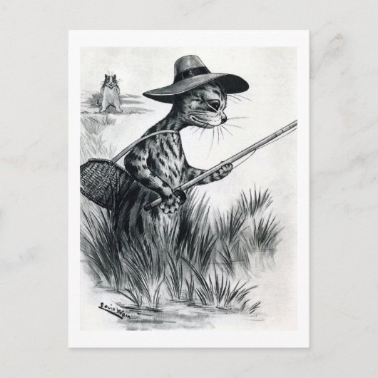 キャットフィッシング、ルイス・ウェイン ポストカード (正面)