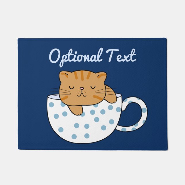 キャットフェインかわいいスタイル ドアマット (正面)