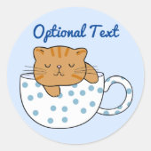 キャットフェインかわいいスタイル ラウンドシール (正面)