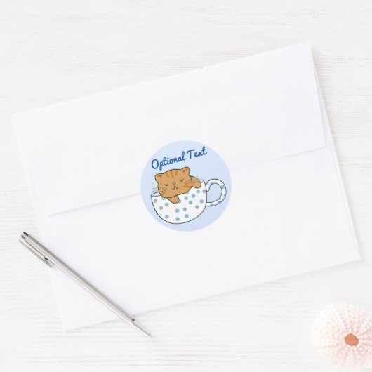 キャットフェインかわいいスタイル ラウンドシール (封筒)